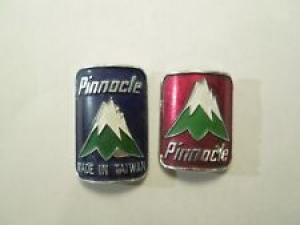 Vintage 2 Pinnacle Bicycle Head Badges Emblem Painted Mountain Logo Review