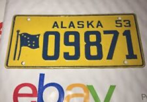 Vintage 1953 Alaska 09871 Bicycle License Plate Wheaties Cereal Review