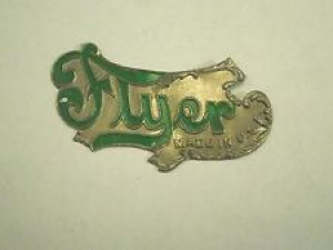 Vintage Green Logo Flyer “Made in USA” Bicycle Head Badge Emblem Review