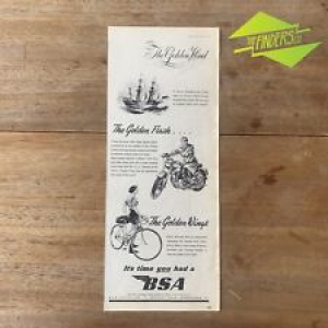 VINTAGE 1948 BSA MOTORCYCLES BICYCLES ORIGINAL PRINT ADVERTISEMENT Review
