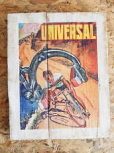Cycling wood print, vintage style poster, retro bicycle ads Universal brake Review