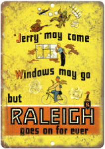 Raleigh Bicycle Vintage Sales Ad 12″ x 9″ Retro Look Metal Sign B307 Review