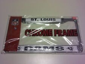 St. Louis Rams Chrome Metal License Plate Frame NFL NIP Goff Gurley Cooks Kupp Review