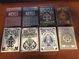 8 Deck Lot Bicycle Parquet Cyclist Nautic Arch Angels Stargazer Playing Cards  Review