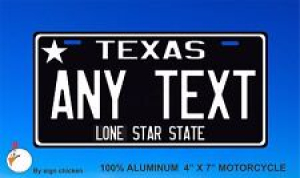 Texas License Plate Personalized Custom Auto, motorcycle, Bicycle, choose size Review