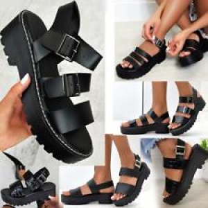 Womens Chunky Platforms Sandals Strappy Mules Fashion Holiday Shoes Summer New Review