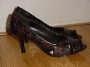NEW Apt 9 Womens open toe Kendal Brown Croc high heels shoes 8.5 M Review