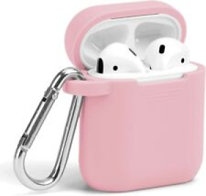Silicone Protective Case with Carabiner Clip for Apple AirPods – Pink Review
