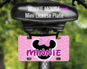 MINNIE MOUSE Mini License Plate Personalized Bike Tag Door Sign Wagon NoveltyTag Review