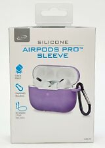 iLive Silicone AirPods Pro Sleeve for Case w/Carabiner & Neckband Strap – Purple Review