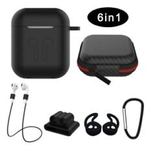 6 in 1 Protective Silicone Cover For Air Pods 2 Case Accessories Storage Box Review