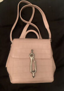 NEW Alexander Wang Hook Croc Embossed Leather Backpack in LIGHT PINK Review