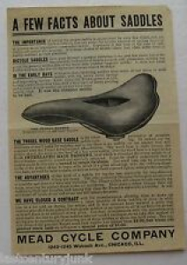 Meade Cycle Co Advertisment For Saddles & Tubes Tires Review