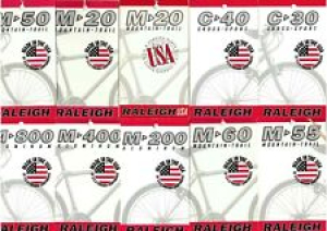 Set of 17 Raleigh USA bicycle 1996 shop sales price hangtags Review