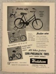 Vintage Bilnor toys print ad- flip side Hedstrom bike / Rare toy buyer magazine Review