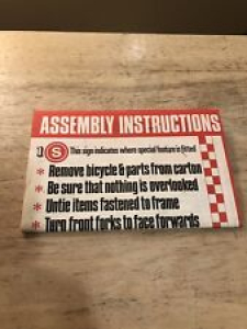 Vintage Raleigh bicycle assembly instructions Printed in England   Review