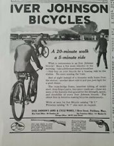1922 Iver Johnson arms Cycle works five 5 minute bicycle ride vintage ad Review