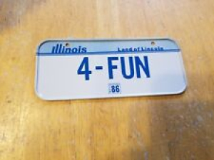1986 Post Cereal Metal Bike License Plate State – Illinois 4-FUN Land of Lincoln Review