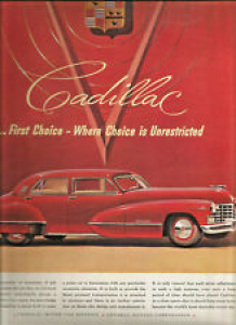 VTG 1946 Print AD 1947 Cadillac Sedan 10 x 14 Original Full Color w/ FREE SHIP Review